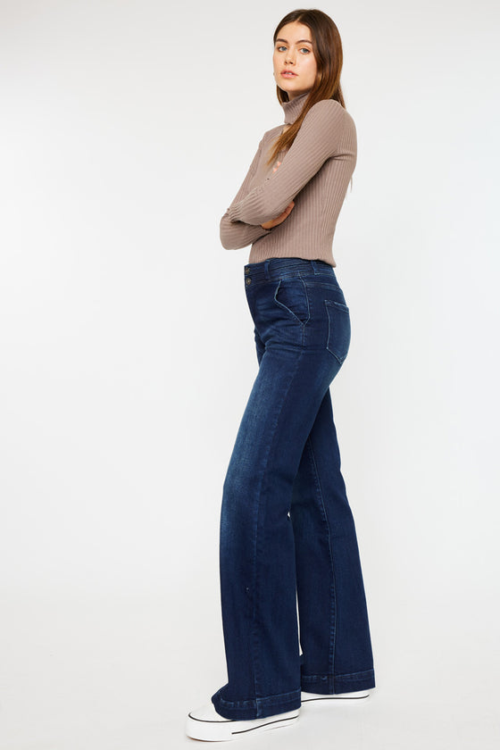 Carlyle High Rise Flare Jeans - Official Kancan USA