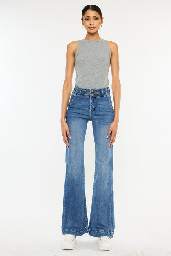 Carlyle High Rise Flare Jeans - Official Kancan USA