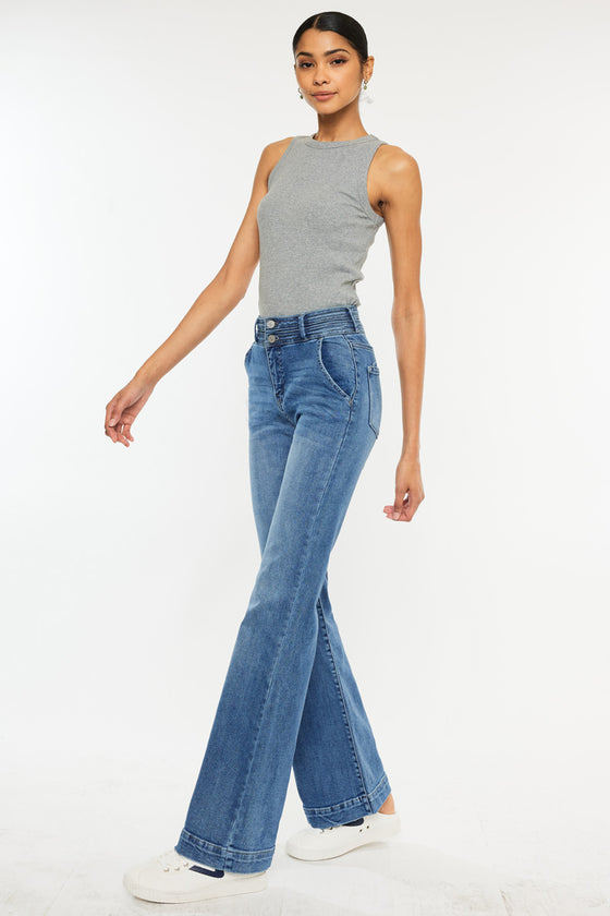 Carlyle High Rise Flare Jeans - Official Kancan USA