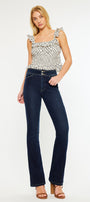 Seren High Rise Exposed Button Bootcut Jeans - Official Kancan USA