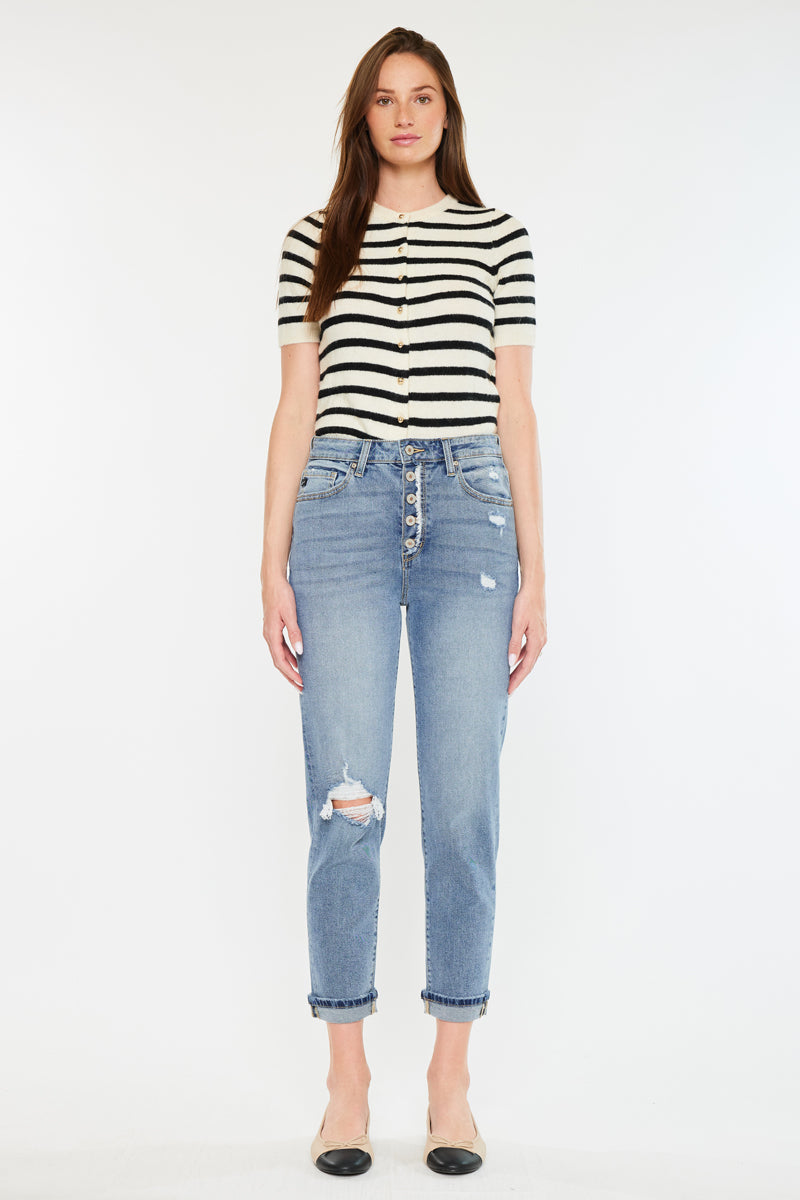 Stormi High Rise Mom Jeans - Official Kancan USA