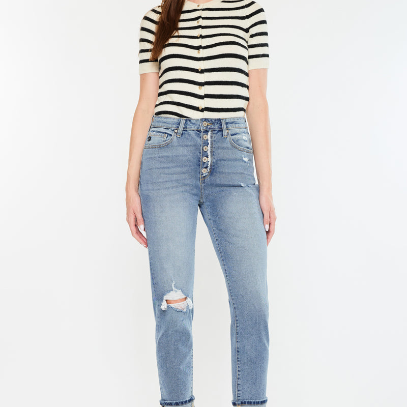 Stormi High Rise Mom Jeans - Official Kancan USA
