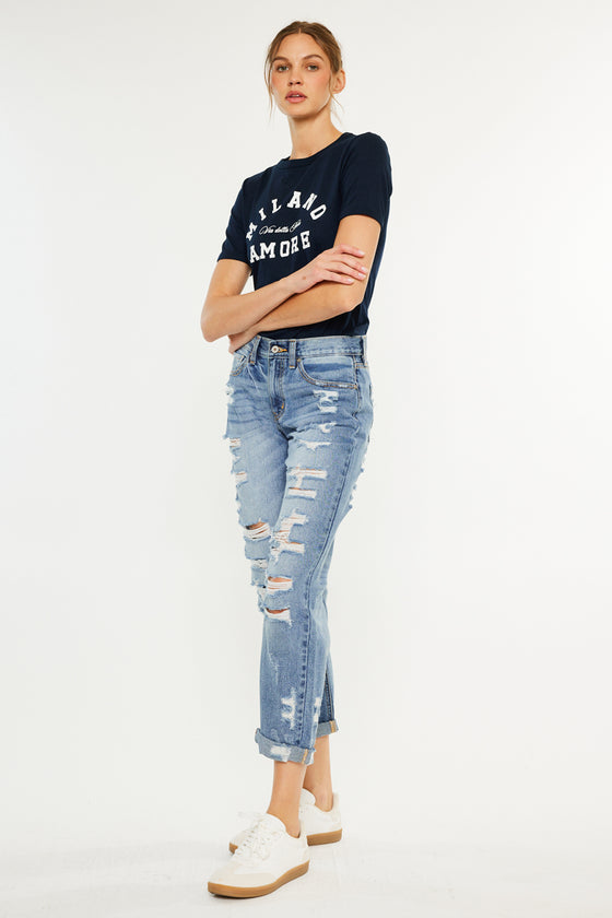 Baker Mid Rise Boyfriend Jeans - Official Kancan USA