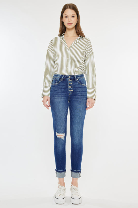 Sparrow High Rise Cigarette Leg Jeans - Official Kancan USA