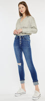 Sparrow High Rise Cigarette Leg Jeans - Official Kancan USA