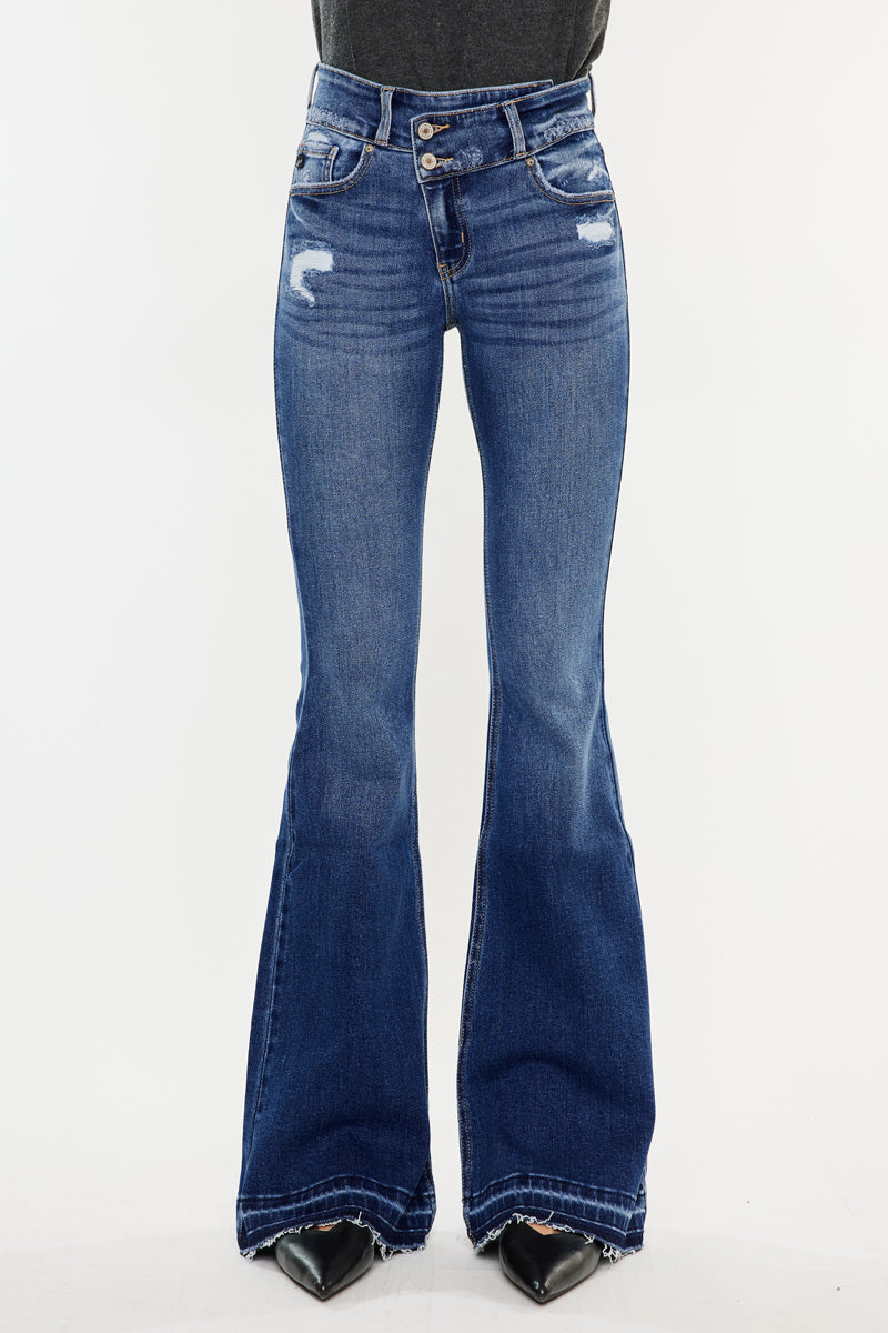 Amaya High Rise Crossover Flare – Kancan USA