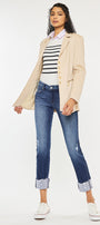 Fallon Mid Rise Slim Straight Leg Jeans - Official Kancan USA