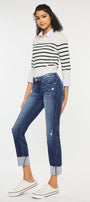 Fallon Mid Rise Slim Straight Leg Jeans - Official Kancan USA