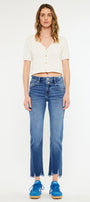 Walnut High Rise Slim Straight Leg Jeans - Official Kancan USA