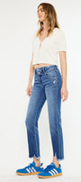 Walnut High Rise Slim Straight Leg Jeans - Official Kancan USA