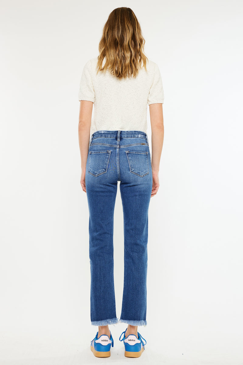 Walnut High Rise Slim Straight Leg Jeans - Official Kancan USA