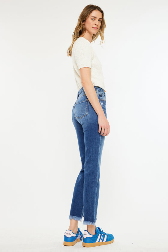 Walnut High Rise Slim Straight Leg Jeans - Official Kancan USA