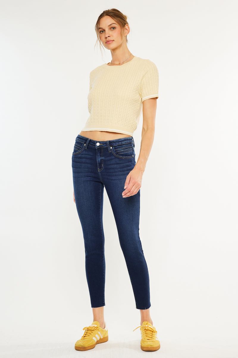 Cypress Mid Rise Ankle Skinny Jeans - Official Kancan USA