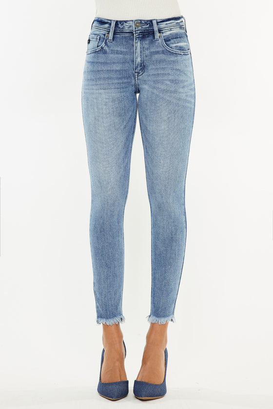 Silvanna Mid Rise Ankle Skinny Jeans - Official Kancan USA