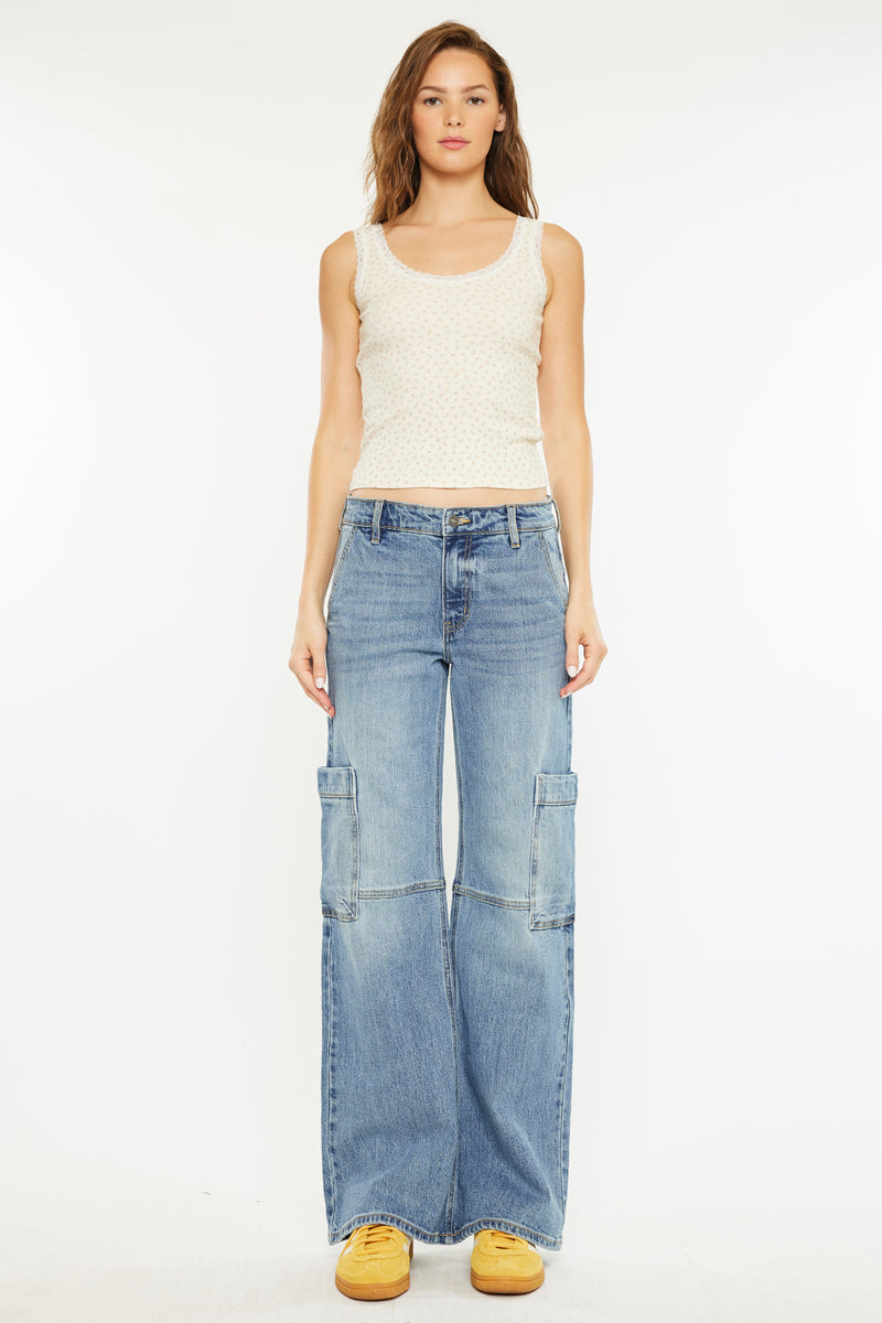 Priority Low Rise X-Cargo Leg Jeans – Kancan USA