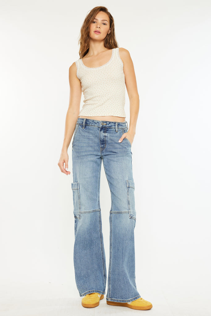 Priority Low Rise X-Cargo Leg Pants with Comfort Stretch | Kancan USA