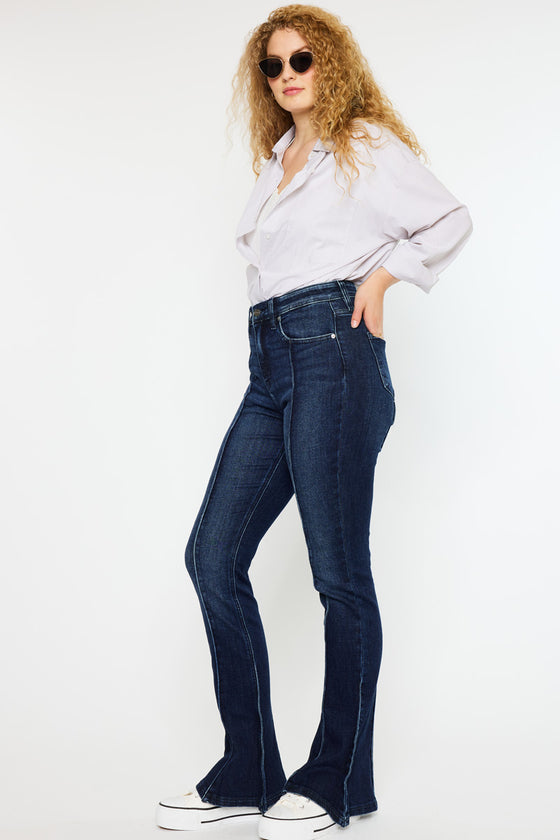 Graciela High Rise Peplum Flare Jeans - Official Kancan USA