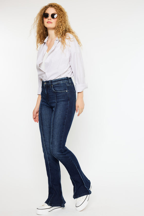 Graciela High Rise Peplum Flare Jeans - Official Kancan USA