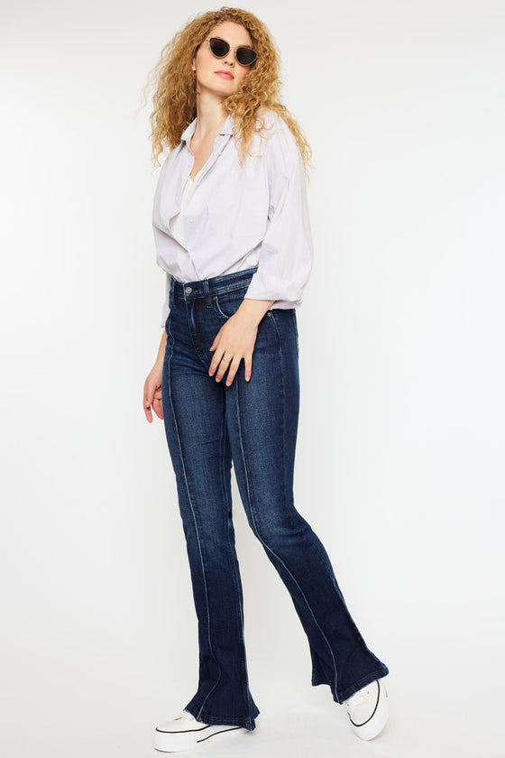 Graciela High Rise Peplum Flare Jeans - Official Kancan USA