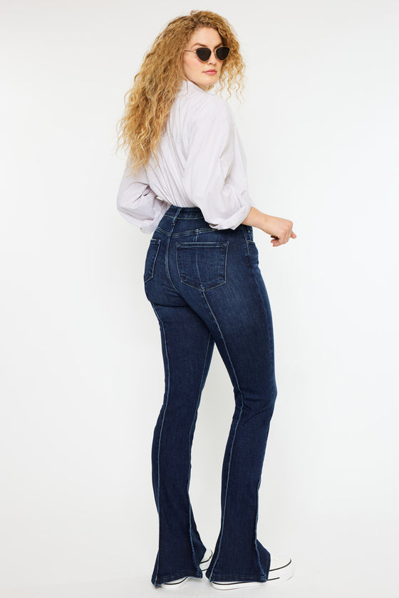 Graciela High Rise Peplum Flare Jeans - Official Kancan USA