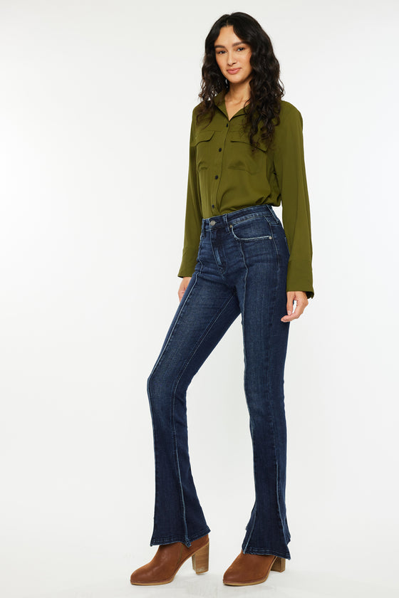 Graciela High Rise Peplum Flare Jeans - Official Kancan USA
