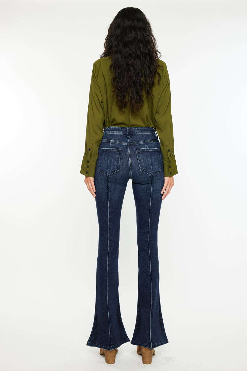 Graciela High Rise Peplum Flare Jeans - Official Kancan USA