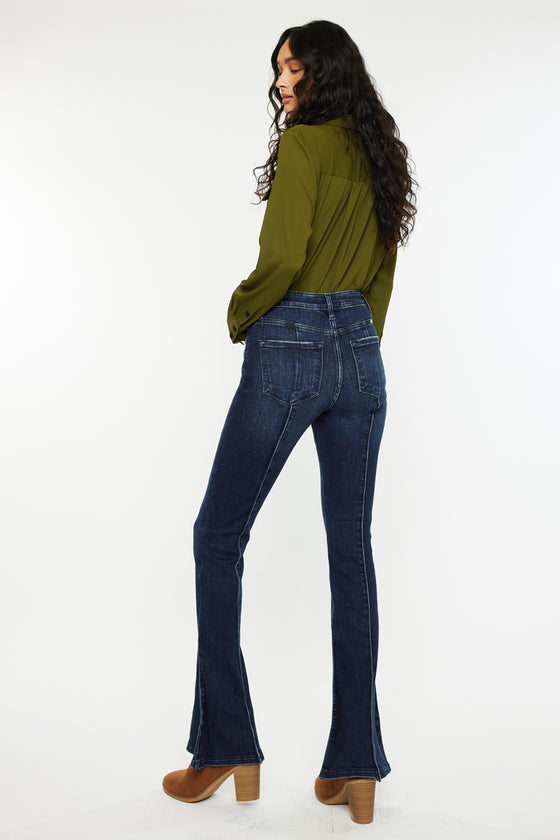 Graciela High Rise Peplum Flare Jeans - Official Kancan USA