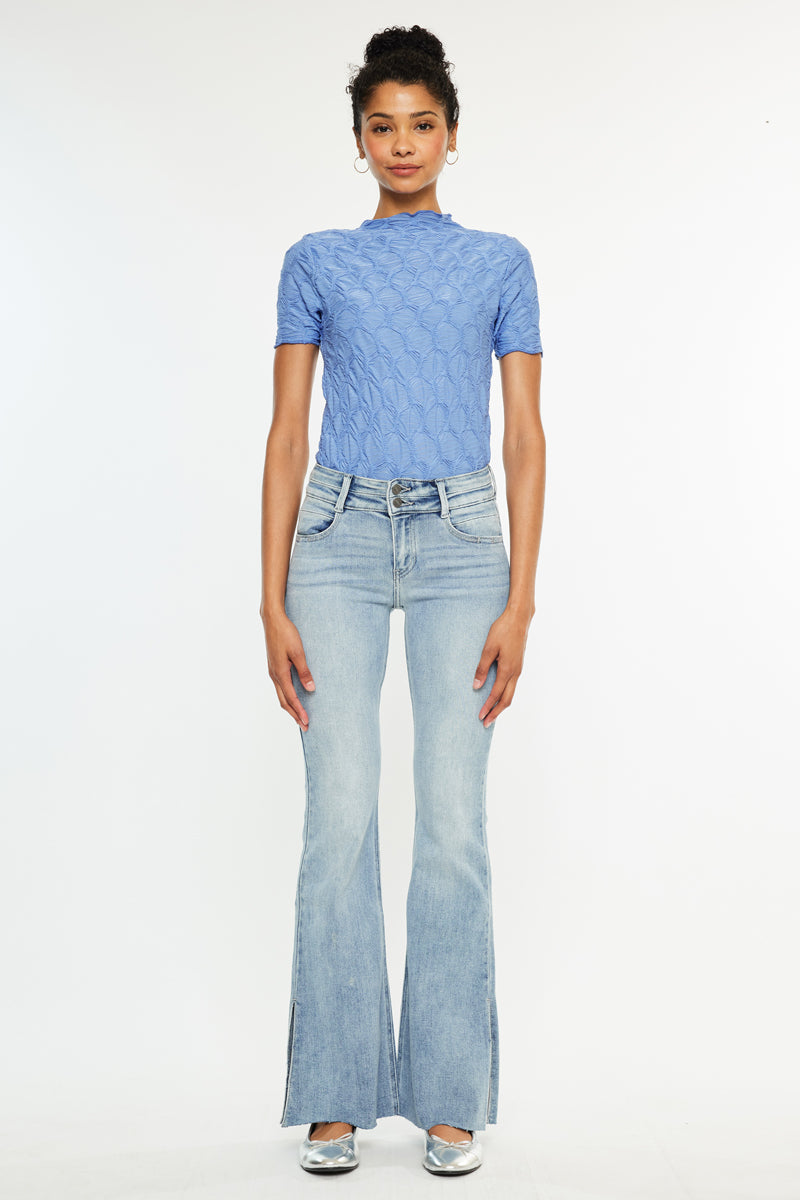 Selena Mid Rise Double Waist Band Flare - Official Kancan USA