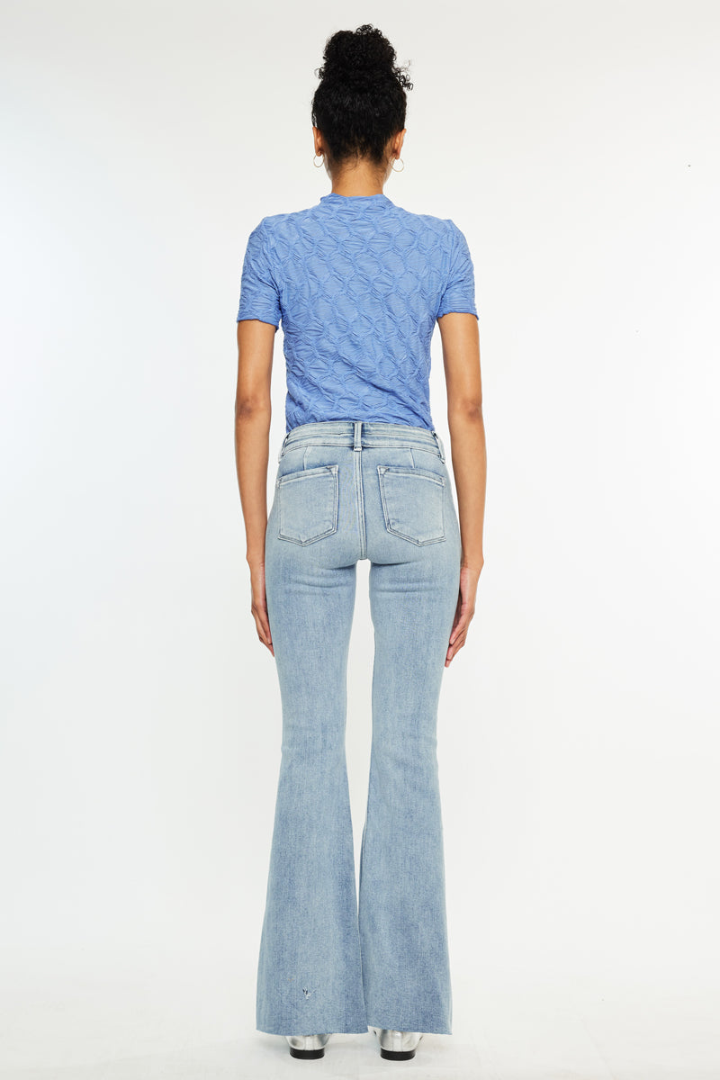 Selena Mid Rise Double Waist Band Flare - Official Kancan USA