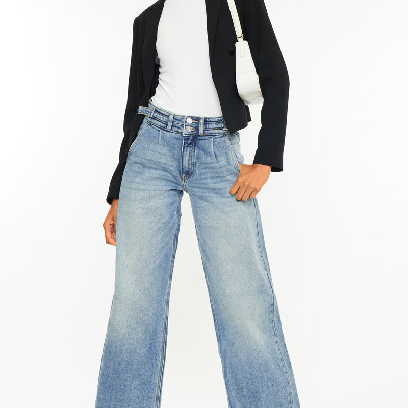 Promise High Rise Wide Leg Jeans - Official Kancan USA
