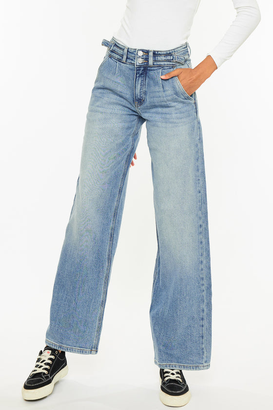 Promise High Rise Wide Leg Jeans - Official Kancan USA