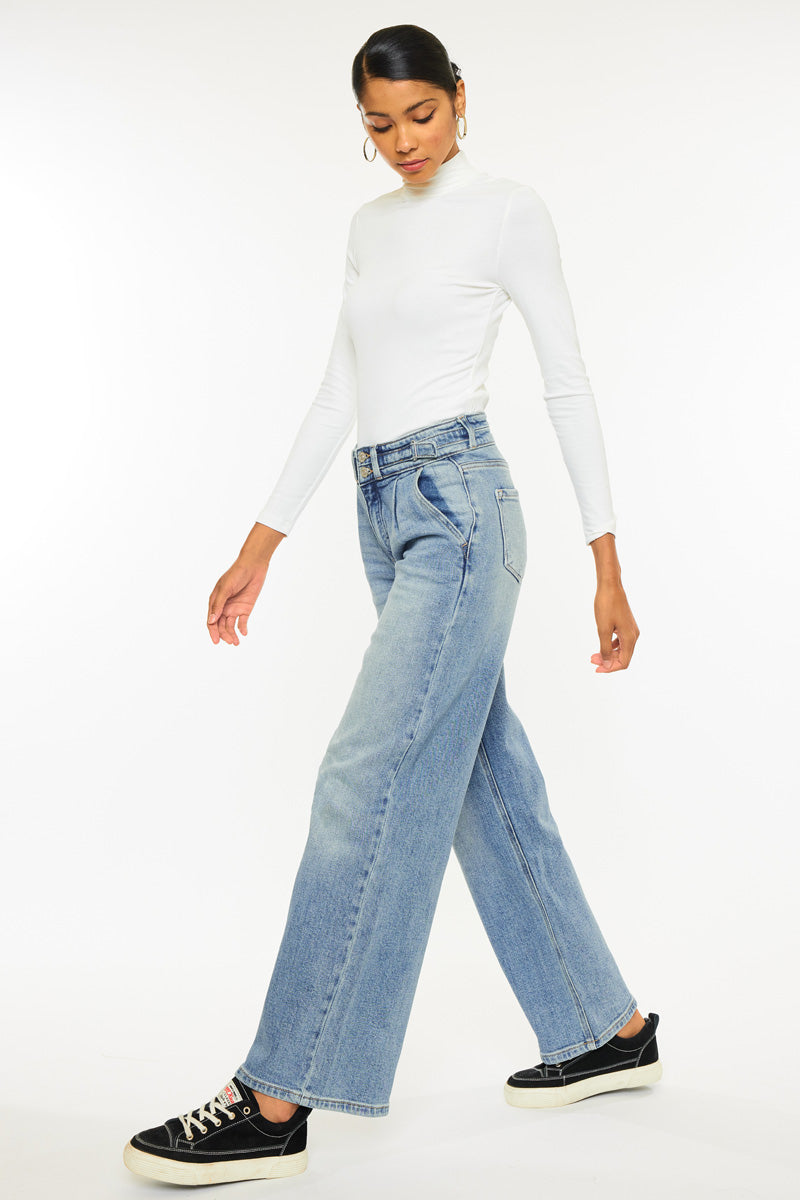 Promise High Rise Wide Leg Jeans - Official Kancan USA