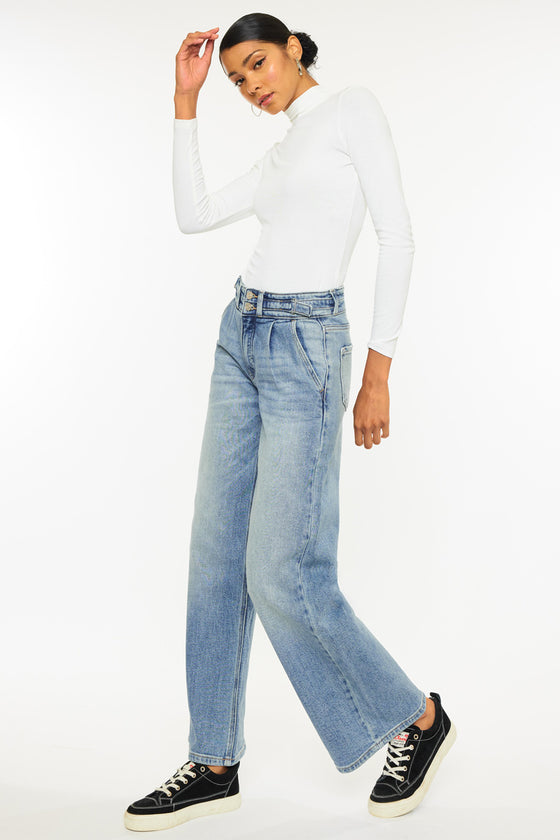 Promise High Rise Wide Leg Jeans - Official Kancan USA