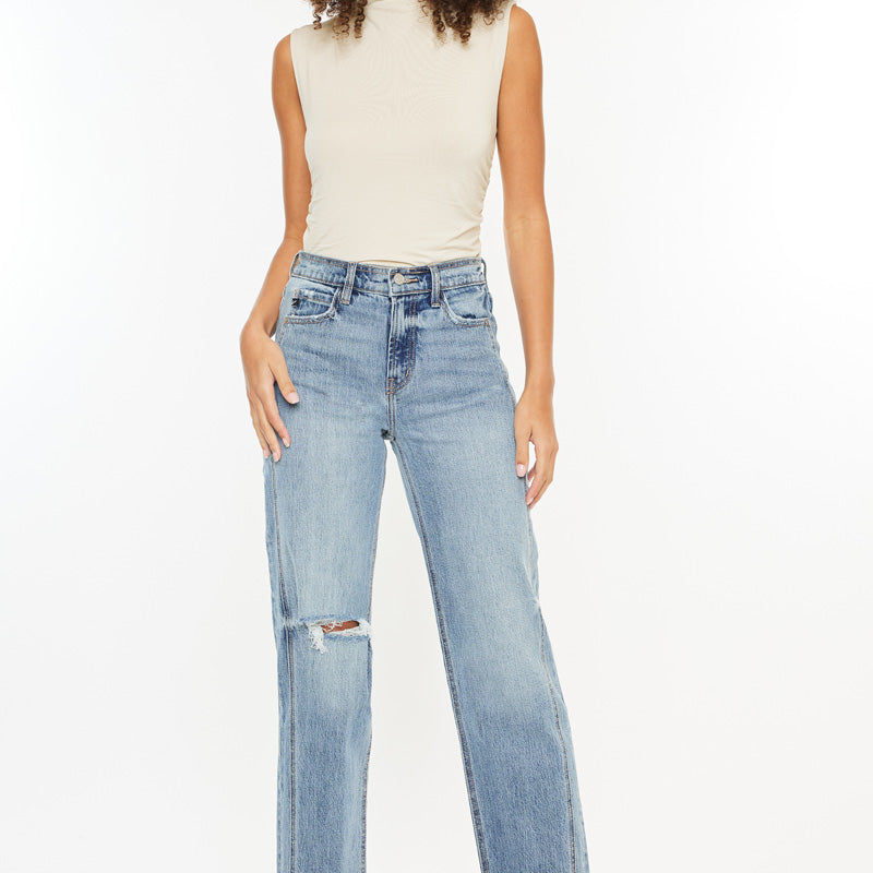 Georgiana Ultra High Rise 90's Boyfriend Fit Jeans - Official Kancan USA