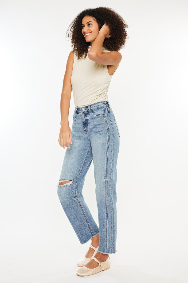Georgiana Ultra High Rise 90's Boyfriend Fit Jeans - Official Kancan USA