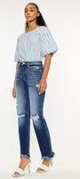 Peach High Rise Slim Straight - Official Kancan USA