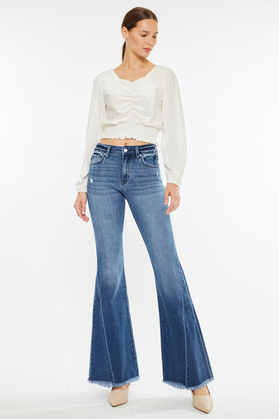 Cleo Mid Rise Flare Jeans - Official Kancan USA
