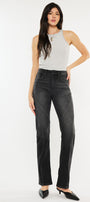 Berry High Rise Slit Straight Leg Jeans - Official Kancan USA