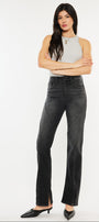 Berry High Rise Slit Straight Leg Jeans - Official Kancan USA
