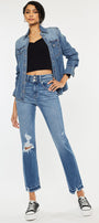 Morgana High Rise Slim Straight Jeans - Official Kancan USA