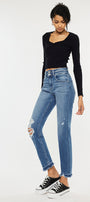 Morgana High Rise Slim Straight Jeans - Official Kancan USA