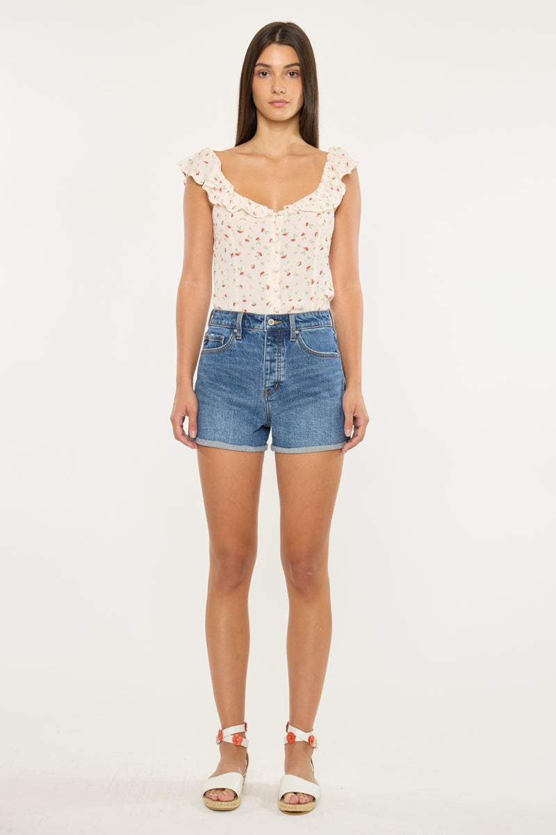 Floral Ultra High Rise Shorts - Official Kancan USA