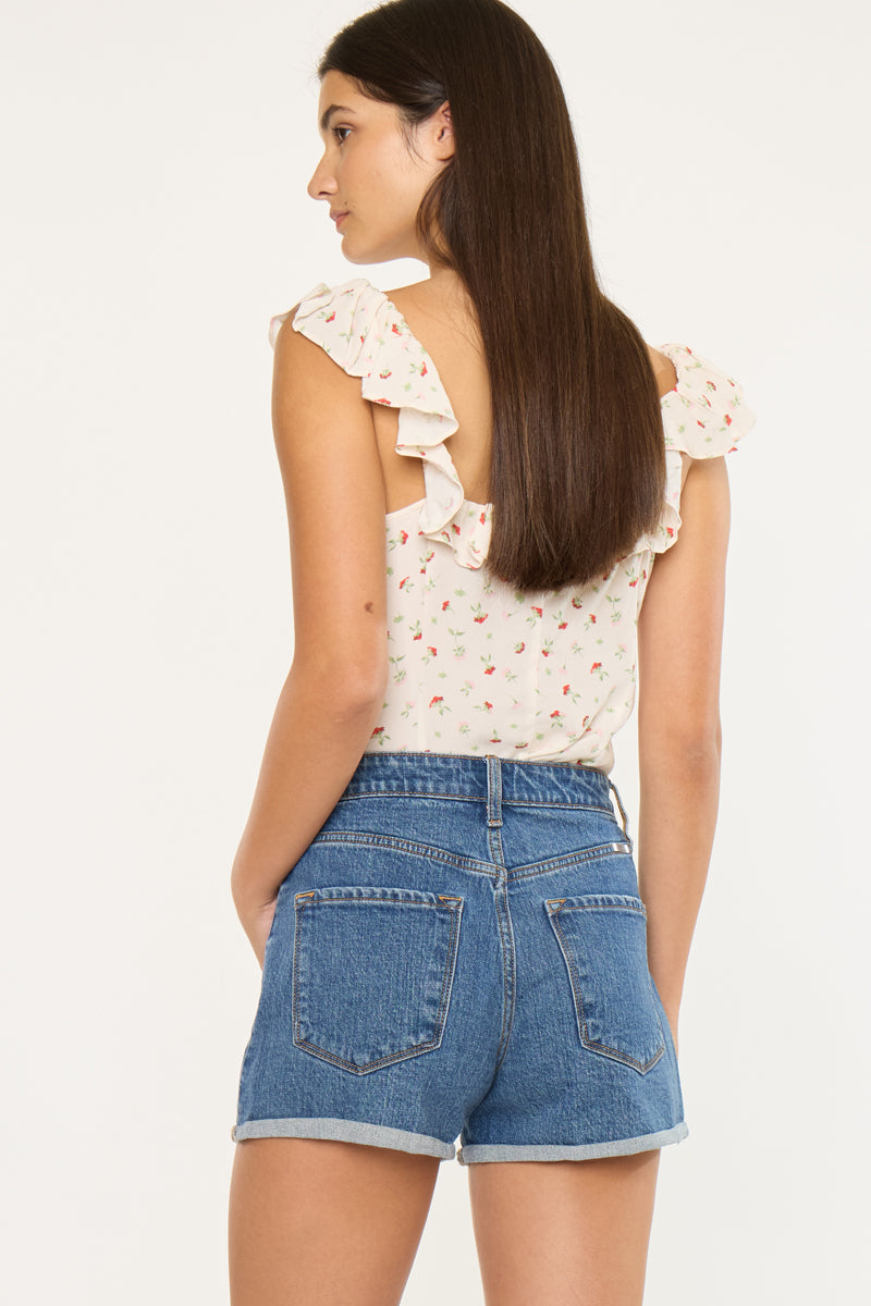 Floral Ultra High Rise Shorts - Official Kancan USA