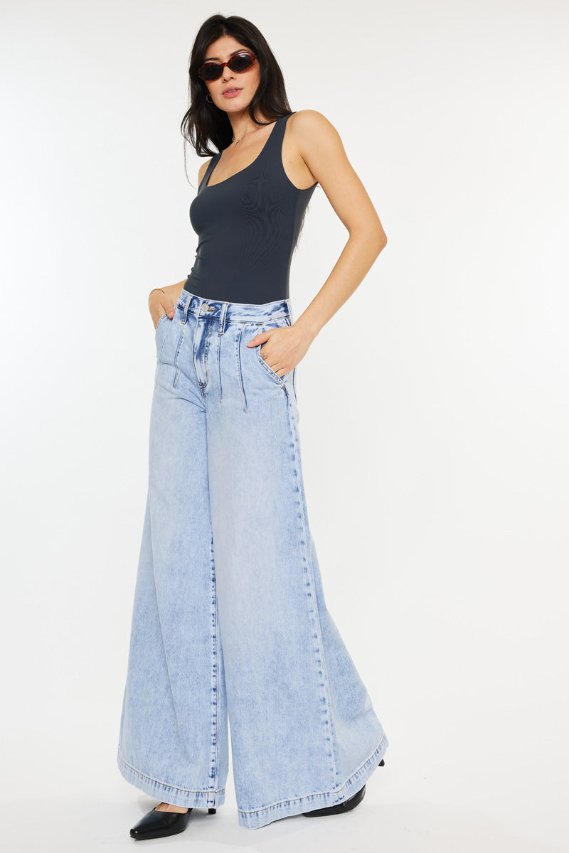 Rosanna Ultra High Rise Wide Leg Jeans - Official Kancan USA