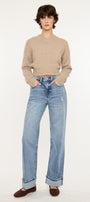 Kolbie High Rise Cuffed Wide Leg Jeans - Official Kancan USA