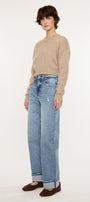 Kolbie High Rise Cuffed Wide Leg Jeans - Official Kancan USA