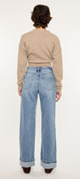 Kolbie High Rise Cuffed Wide Leg Jeans - Official Kancan USA