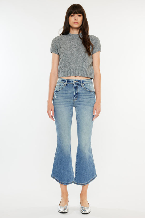 Raine High Rise Cropped Flare Jeans - Official Kancan USA