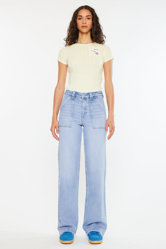 Astra High Rise Wide Leg Jeans - Official Kancan USA