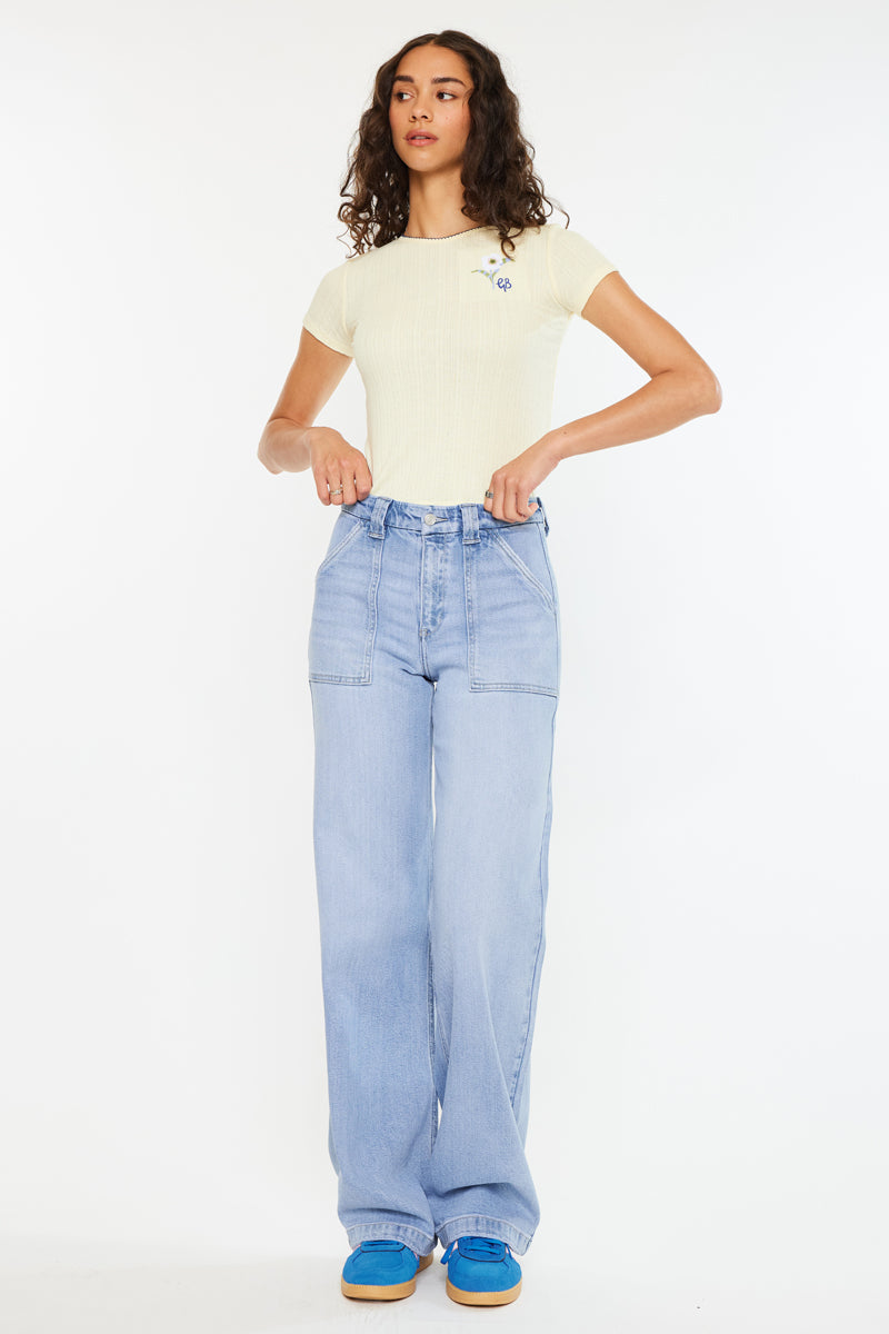 Astra High Rise Wide Leg Jeans - Official Kancan USA